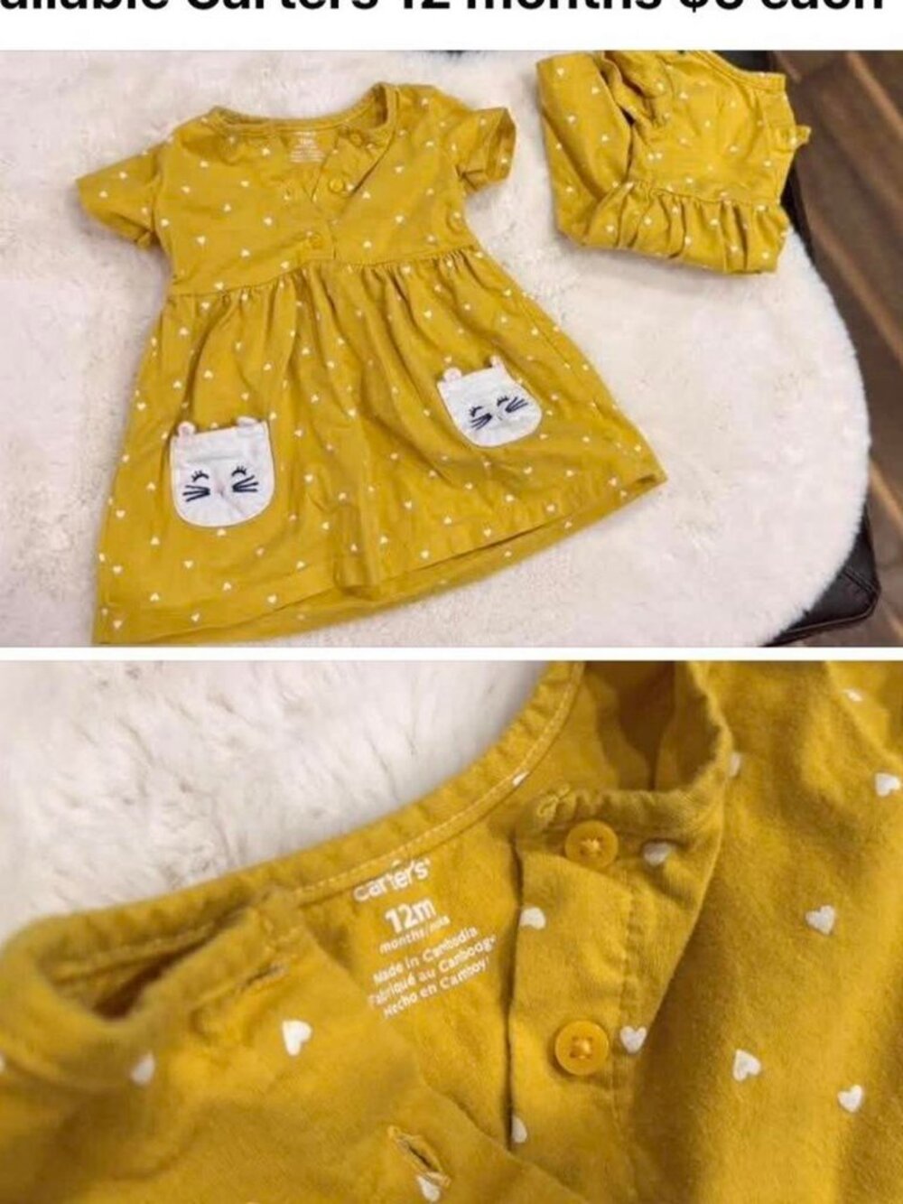 Carter's Girls' Yellow Dress